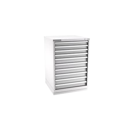 Champion Tool Storage Modular Drawer Cabinet, 10 Drawer, Light Gray, Steel, 28 in W x 28-1/2 in D x 41-3/4 in H S18001001ILCFTB-LG